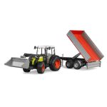 Tractor Claas Nectis 267F cu încărcător frontal și remorcă basculabilă-U02112